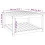Mesa de jardín madera maciza de pino 82,5x82,5x45 cm de vidaXL, Mesas de jardín - Ref: Foro24-824141, Precio: 90,59 €, Descue...