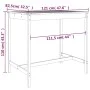 Mesa de jardín madera maciza de pino 121x82,5x110 cm de vidaXL, Mesas de jardín - Ref: Foro24-824088, Precio: 107,16 €, Descu...