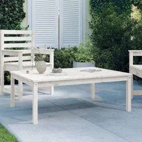 Mesa de jardín madera maciza pino blanco 121x82,5x45 cm de vidaXL, Mesas de jardín - Ref: Foro24-824128, Precio: 102,75 €, De...