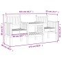 Banco jardín con mesa 2 plazas madera maciza pino marrón miel en Bancos de jardín | Comprar online en Foru.es