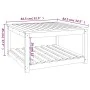 Mesa de jardín madera maciza pino blanco 82,5x82,5x45 cm de vidaXL, Mesas de jardín - Ref: Foro24-824142, Precio: 102,38 €, D...