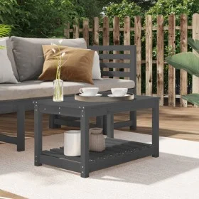 Solid gray pine garden table 82.5x50.5x45 cm by vidaXL, Garden tables - Ref: Foro24-824136, Price: 88,28 €, Discount: %