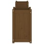 Banco con jardineras madera maciza pino marrón miel 180x36x63cm en Bancos de jardín | Comprar online en Foru.es