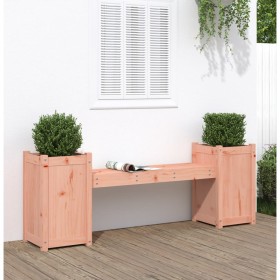 Banco con jardineras madera maciza de abeto Douglas 180x36x63cm en Bancos de jardín | Comprar online en Foru.es