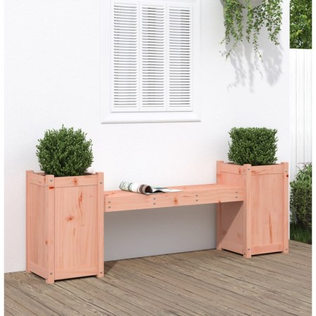 Banco con jardineras madera maciza de abeto Douglas 180x36x63cm en Bancos de jardín | Comprar online en Foru.es