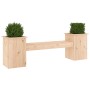 Banco con jardineras madera maciza de pino 184,5x39,5x56,5 cm en Bancos de jardín | Comprar online en Foru.es