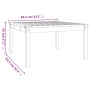 Mesa de jardín madera maciza pino blanco 82,5x82,5x45 cm de vidaXL, Mesas de jardín - Ref: Foro24-824121, Precio: 75,55 €, De...