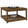 Mesa de jardín madera maciza pino marrón miel 82,5x82,5x45 cm de vidaXL, Mesas de jardín - Ref: Foro24-824144, Precio: 85,43 ...