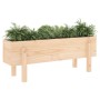 Arriate elevado de jardín madera maciza de pino 101x30x38 cm en Macetas y jardineras | Comprar online en Foru.es