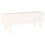 Arriate elevado de jardín madera maciza pino blanco 101x30x38cm en Macetas y jardineras | Comprar online en Foru.es