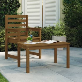 Mesa de jardín madera maciza pino marrón miel 82,5x50,5x45 cm de vidaXL, Mesas de jardín - Ref: Foro24-824116, Precio: 61,96 ...