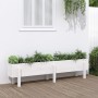 Arriate elevado de jardín madera maciza pino blanco 160x30x38cm en Macetas y jardineras | Comprar online en Foru.es