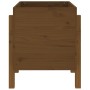 Jardinera de madera maciza de pino marrón miel 62x50x57 cm en Macetas y jardineras | Comprar online en Foru.es