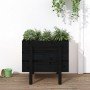 Jardinera de madera maciza de pino negro 62x50x57 cm en Macetas y jardineras | Comprar online en Foru.es