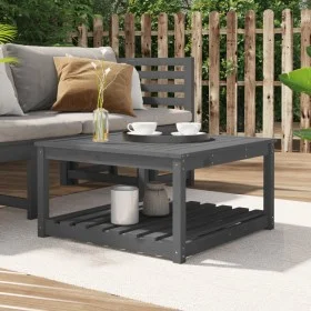 Mesa de jardín madera maciza pino gris 82,5x82,5x45 cm de vidaXL, Mesas de jardín - Ref: Foro24-824143, Precio: 110,63 €, Des...