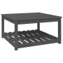 Mesa de jardín madera maciza pino gris 82,5x82,5x45 cm de vidaXL, Mesas de jardín - Ref: Foro24-824143, Precio: 115,19 €, Des...
