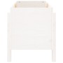 Arriate elevado de jardín madera maciza pino blanco 101x50x57cm en Macetas y jardineras | Comprar online en Foru.es