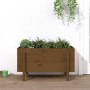 Arriate elevado de jardín madera pino marrón miel 101x50x57 cm en Macetas y jardineras | Comprar online en Foru.es