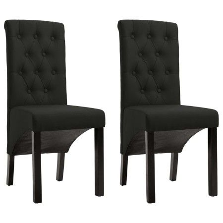 Sillas de comedor 2 unidades de tela negra de vidaXL, Sillas de comedor - Ref: Foro24-248991, Precio: 188,37 €, Descuento: %