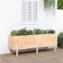 Arriate elevado de jardín madera maciza de pino 160x50x57 cm en Macetas y jardineras | Comprar online en Foru.es