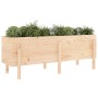 Arriate elevado de jardín madera maciza de pino 160x50x57 cm en Macetas y jardineras | Comprar online en Foru.es