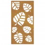 Adorno de pared de jardín acero corten diseño de hoja 105x55 cm de vidaXL, Carteles, copias y arte visual - Ref: Foro24-82448...