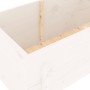 Arriate elevado de jardín madera maciza pino blanco 160x50x57cm en Macetas y jardineras | Comprar online en Foru.es