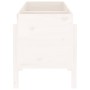 Arriate elevado de jardín madera maciza pino blanco 121x50x57cm en Macetas y jardineras | Comprar online en Foru.es