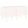 Arriate elevado de jardín madera maciza pino blanco 121x50x57cm en Macetas y jardineras | Comprar online en Foru.es
