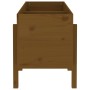 Arriate elevado de jardín madera pino marrón miel 121x50x57 cm en Macetas y jardineras | Comprar online en Foru.es
