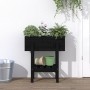 Jardinera madera maciza de pino negro 62x30x69 cm en Macetas y jardineras | Comprar online en Foru.es