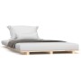 Estructura de cama madera maciza de pino 100x200 cm de vidaXL, Camas y somieres - Ref: Foro24-824553, Precio: 70,12 €, Descue...