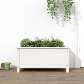 Jardinera madera maciza de pino blanco 82,5x40x39 cm en Macetas y jardineras | Comprar online en Foru.es