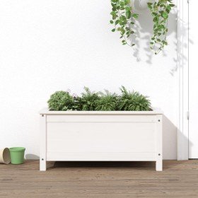 Jardinera madera maciza de pino blanco 82,5x40x39 cm en Macetas y jardineras | Comprar online en Foru.es