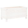 Jardinera madera maciza de pino blanco 82,5x40x39 cm en Macetas y jardineras | Comprar online en Foru.es