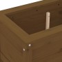 Jardinera madera maciza de pino marrón miel 82,5x40x39 cm en Macetas y jardineras | Comprar online en Foru.es