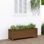 Arriate elevado de jardín madera pino marrón miel 119,5x40x39cm en Macetas y jardineras | Comprar online en Foru.es