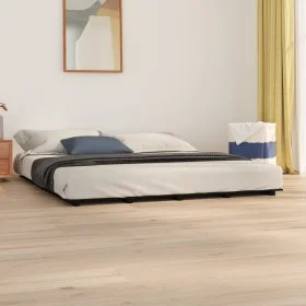 Solid black pine wood bed frame 160x200 cm by vidaXL, Beds and slatted bases - Ref: Foro24-824582, Price: 138,58 €, Discount: %