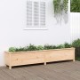 Arriate elevado de jardín madera maciza de pino 199,5x40x39 cm en Macetas y jardineras | Comprar online en Foru.es