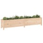 Arriate elevado de jardín madera maciza de pino 199,5x40x39 cm en Macetas y jardineras | Comprar online en Foru.es