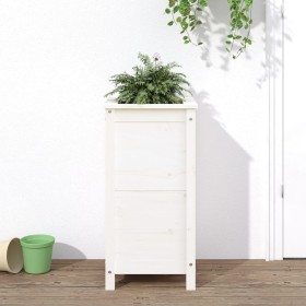 Jardinera madera maciza de pino blanco 40x40x78 cm en Macetas y jardineras | Comprar online en Foru.es