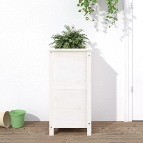 Jardinera madera maciza de pino blanco 40x40x78 cm en Macetas y jardineras | Comprar online en Foru.es