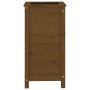 Jardinera madera maciza de pino marrón miel 40x40x78 cm en Macetas y jardineras | Comprar online en Foru.es
