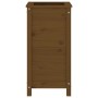 Jardinera madera maciza de pino marrón miel 40x40x78 cm en Macetas y jardineras | Comprar online en Foru.es
