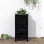 Jardinera madera maciza de pino negro 40x40x78 cm en Macetas y jardineras | Comprar online en Foru.es