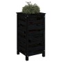 Jardinera madera maciza de pino negro 40x40x78 cm en Macetas y jardineras | Comprar online en Foru.es
