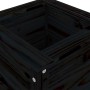 Jardinera madera maciza de pino negro 40x40x78 cm en Macetas y jardineras | Comprar online en Foru.es