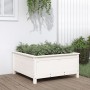 Jardinera madera maciza de pino blanco 82,5x82,5x39 cm en Macetas y jardineras | Comprar online en Foru.es