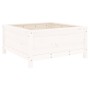 Jardinera madera maciza de pino blanco 82,5x82,5x39 cm en Macetas y jardineras | Comprar online en Foru.es