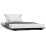 Estructura de cama madera maciza de pino negro 75x190 cm de vidaXL, Camas y somieres - Ref: Foro24-824597, Precio: 86,56 €, D...